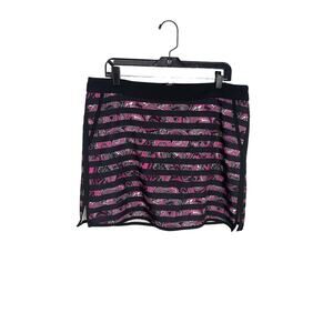 Lady Hagen activewear Golf Skort Black/Pink/White w/pockets women's size 14